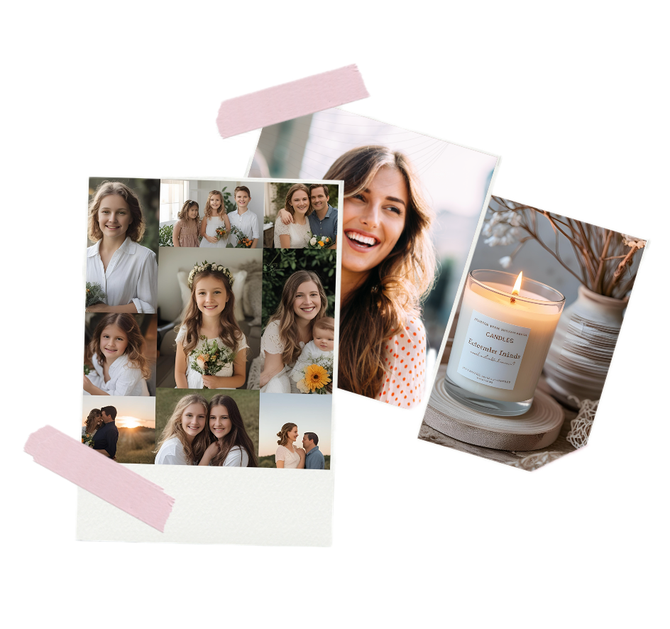 Photo grid of memories and tributes